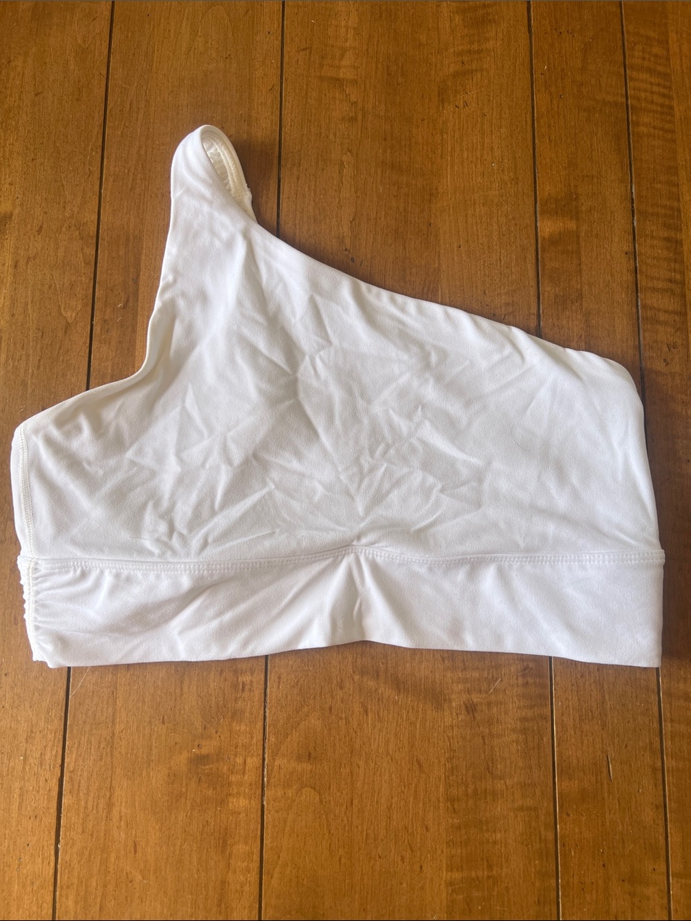 Athleta One-Shoulder White Sports Bra